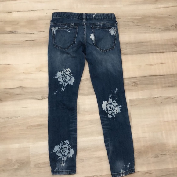 Free People Floral Straight Leg Jeans - Picture 4 of 4
